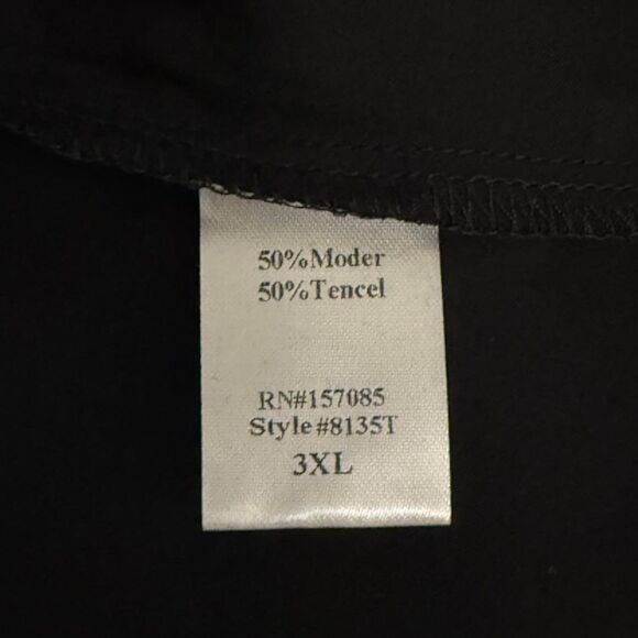 FIND ME PLUS Lightweight Black Peasant Boho Tie Front Blouse, NWT! Size 3XL - Picture 8 of 9